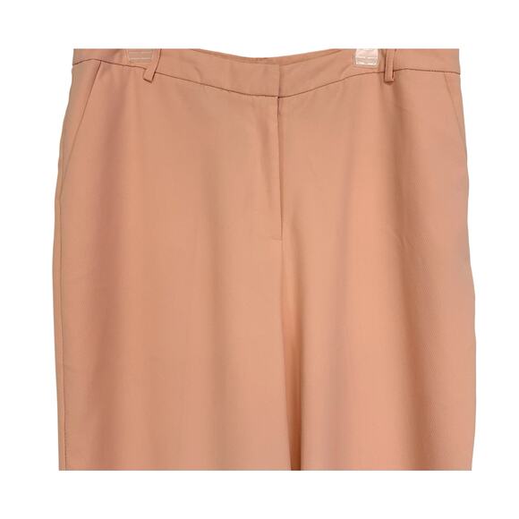ASOS Tall High Waist Trousers Peach Pink Straight Leg Dress Pants Size 14 Long - Picture 3 of 11